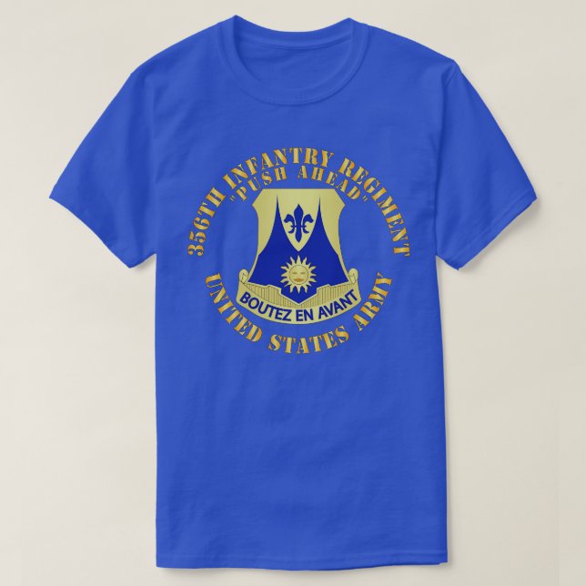 T-shirt 356e Régiment d'infanterie Avancer X (Design devant)