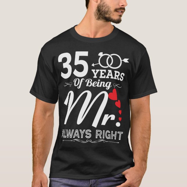 T-shirt 35 Ans De M. Husband 35E Anniversaire (Devant)