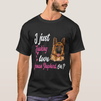 T-shirt 35 J'adore tout simplement les bergers allemands O
