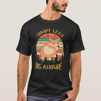 T-shirt 35 Pattes Courtes Grande Attitude Mignon Corgi