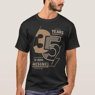 T-shirt 35 Years Of Being Awesome 35th Birthday Gift