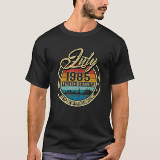 T-shirt 35E Anniversaire Cadeaux 35 Ans Rétro Né En Juil