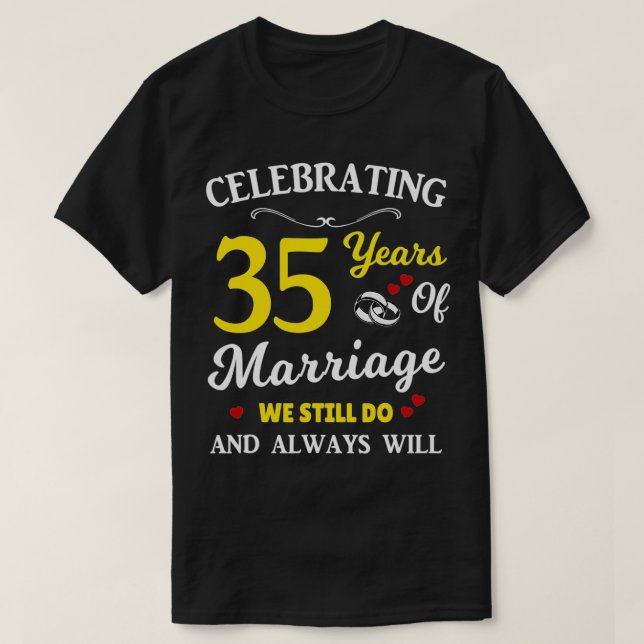T-shirt 35e anniversaire de Mariage (Design devant)