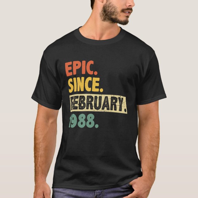 T-shirt 35e anniversaire Epic depuis février 1988 35 ans O (Devant)