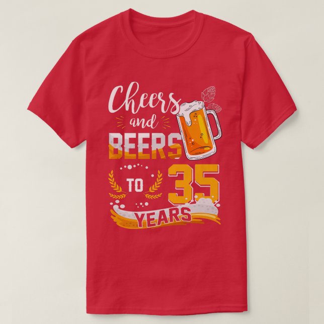 T-shirt 35e Anniversaire Soeurs Et Bières À 35 Ans Né En (Design devant)