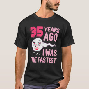 T-shirt 35e Anniversaire Tenue Il Y A 35 Ans J'Étais Les F
