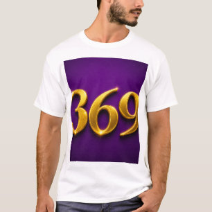 T-shirt 369 Numérologie Manifestation Violet Or Loi de l'A