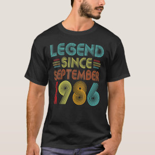 T-shirt 36 Ans Légende depuis septembre 1986 36e Bir