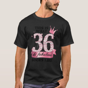 T-shirt 36 & Fabulous I Pink White Party Group Candid Phot