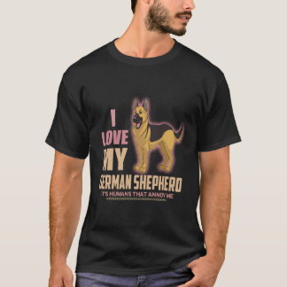 T-shirt 36 J'aime mon berger allemand, ce sont les humains