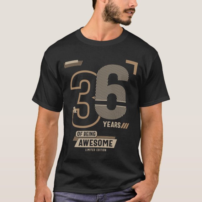T-shirt 36 Years Of Being Awesome 36th Birthday Gift (Devant)
