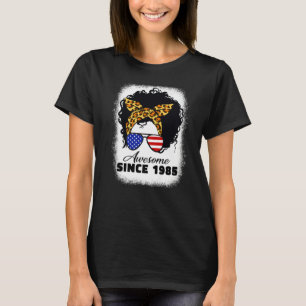 T-shirt 37 Ans Leopard Awesome depuis 1985 Anniversaire u