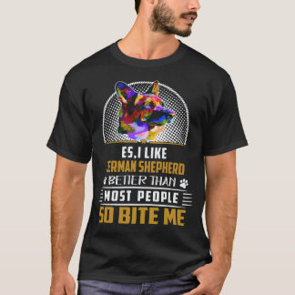 T-shirt 37 Es J'aime mieux les bergers allemands que la pl