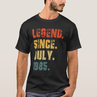 T-shirt 37e anniversaire 37 ans légende depuis juillet 198