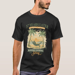 T-shirt 37e anniversaire de mariage plage couples assortis