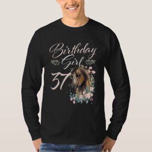 T-shirt 37e anniversaire fille cheval 37 ans Anniversaire