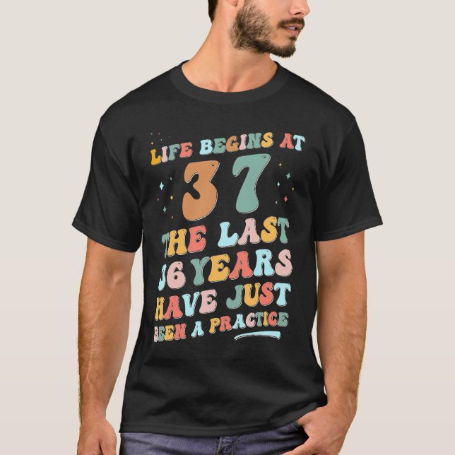 T-shirt 37e anniversaire Homme Femme 2023 Super Life comme (Devant)