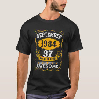 T-shirt 37E Cadeau Anniversaire 37 Ans Magnifique Depuis S