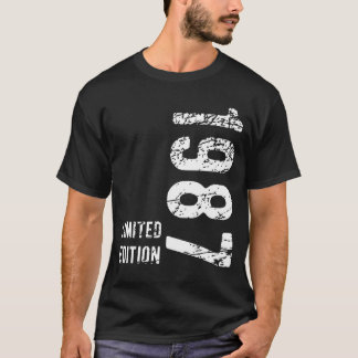 T-shirt 37e cadeau d'anniversaire 1987 Edition limitée 37