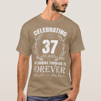 T-shirt 37ème anniversaire de Mariage mignon pour les coup