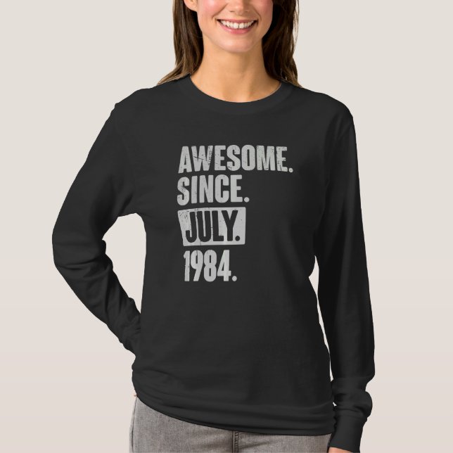 T-shirt 38 Ans 38 Ans Awesome depuis Juillet 198 (Devant)