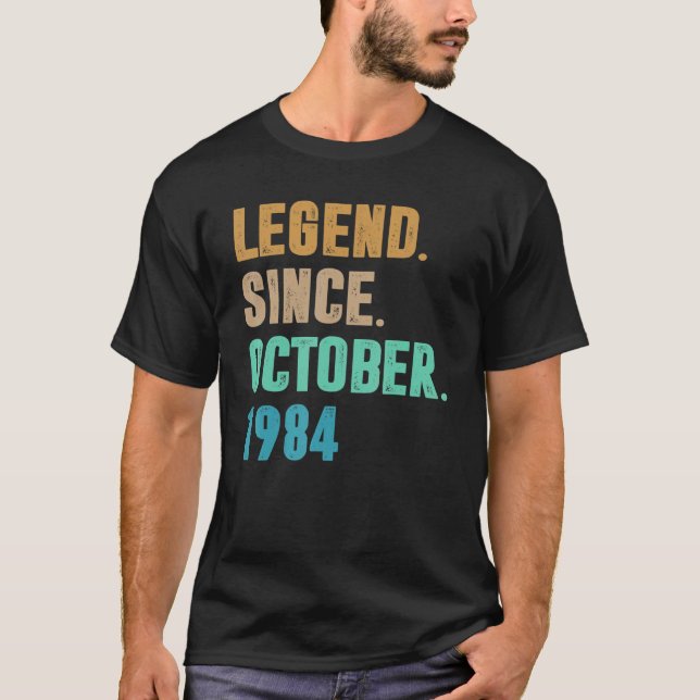 T-shirt 38 Ans Légende depuis Octobre 1984 38e Naissance (Devant)