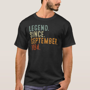 T-shirt 38 Ans Légende depuis Septembre 1984 38th Bir
