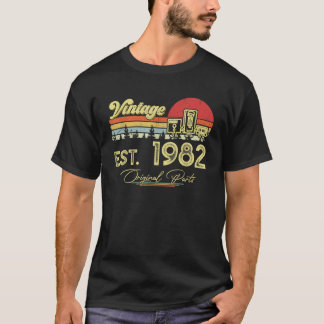 T-shirt 38 Ans Né Fabriqué En 1982 Vintage 38ème Anniversa