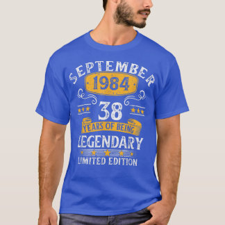 T-shirt 38 Years Old Legend Since September 1984 38th Birt