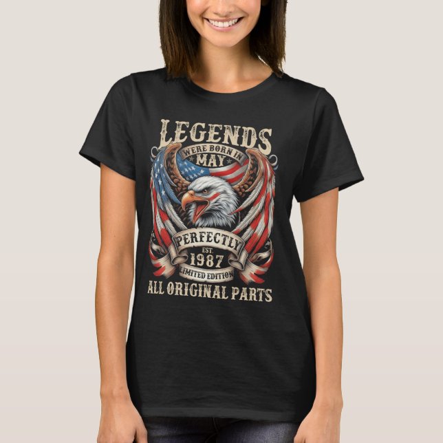 T-shirt 38e Anniversaire Cadeaux Pour Hommes Mai 1987 38 A (Devant)