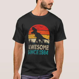 T-shirt 38e anniversaire Dinosaur 38 ans Awesome depuis 1