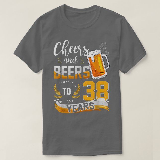 T-shirt 38e Anniversaire Soeurs Et Bières À 38 Ans Né En (Design devant)