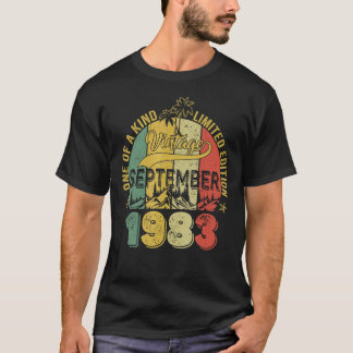 T-shirt 39 Ans 39e Anniversaire Awesome depuis Septembre