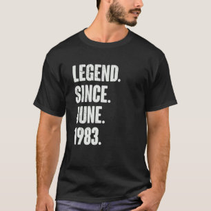 T-shirt 39 ans 39e anniversaire Légende depuis juin 1983