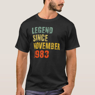 T-shirt 39 ans 39e anniversaire Légende depuis novembre