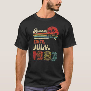 T-shirt 39 ans Awesome depuis juillet 1983 39e anniversair