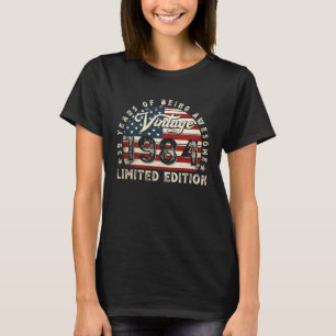 T-shirt 39 ans Vintage 1984 Drapeau américain 39e naissanc