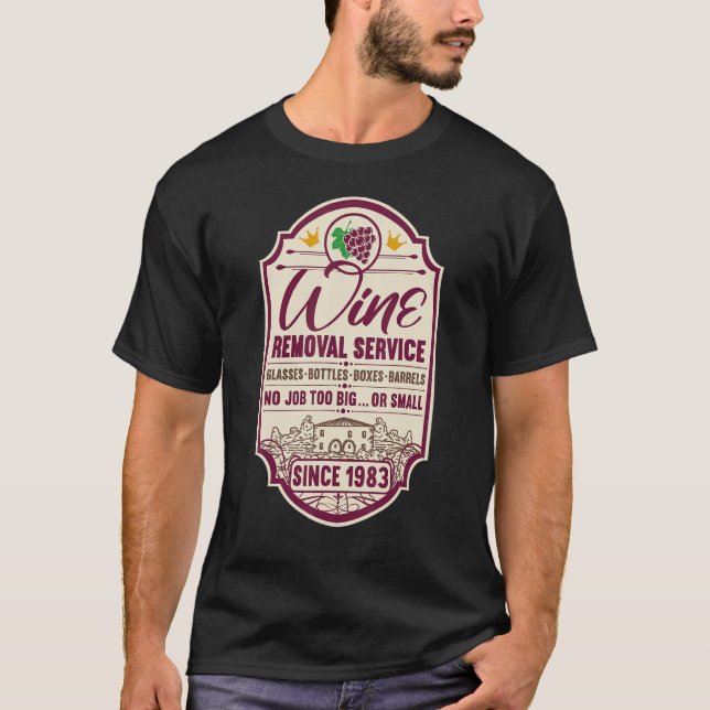 T-shirt 39e Anniversaire I Décanteur de vin Étiquette I Él (Devant)