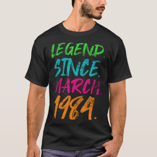 T-shirt 39E Cadeaux Anniversaires - Légende Depuis Mars 19