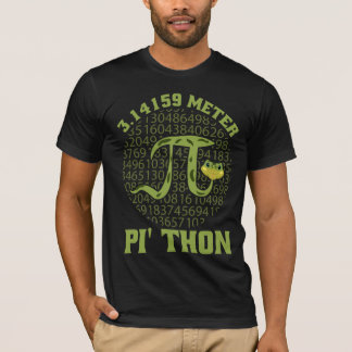 T-shirt 3,14159 Mètres Conception Pi-Thon Python Snake Pi 