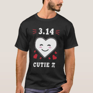 T-shirt 3.14 Cœur Mignonne Pi Blague drôle de maths
