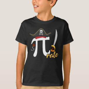 T-shirt 3.14 Girls Boys Pirate Pi Symbole