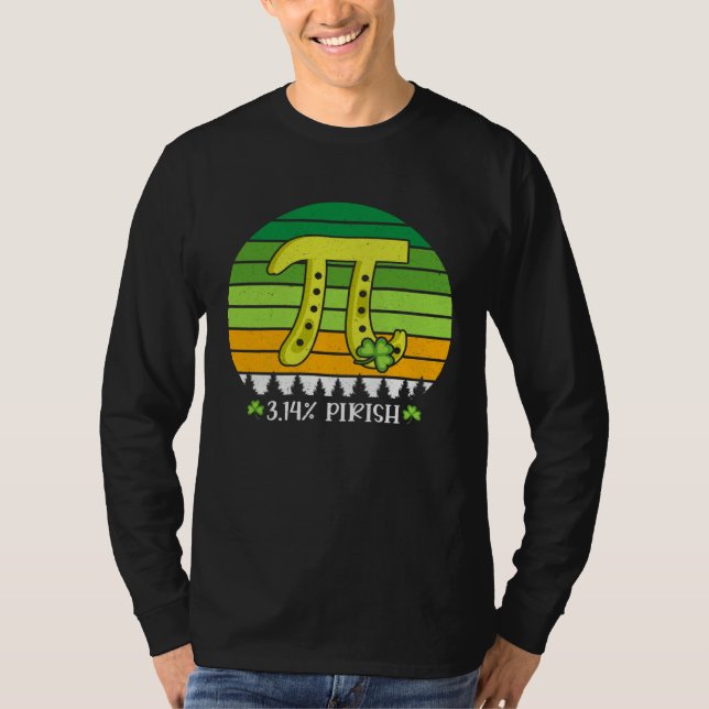 T-shirt 3 14 Pirish Irish Shamrock Pi Day Math Teacher St  (Devant)