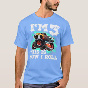 T-shirt 3 Anniversaire Garçons Monster Camion C'Est Ho
