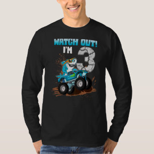 T-shirt 3 ans 3e anniversaire requin garçon fille Monster