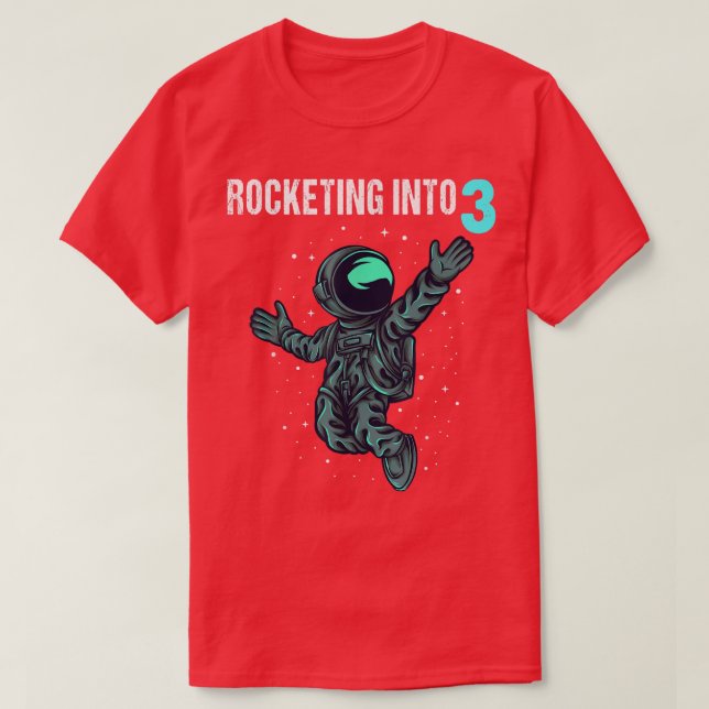 T-shirt 3 ans Anniversaire Cadeaux de garçon Astronaut 3e  (Design devant)