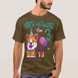 T-shirt 3 Ans Corgi Amoureux des chiens 3e anniversaire Pa