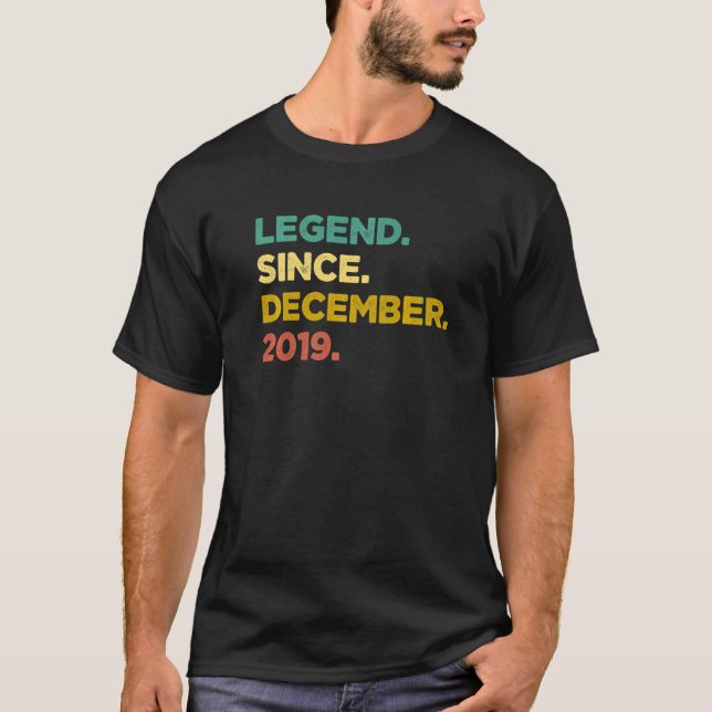 T-shirt 3 ans de légende depuis décembre 2019 3e anniversa (Devant)