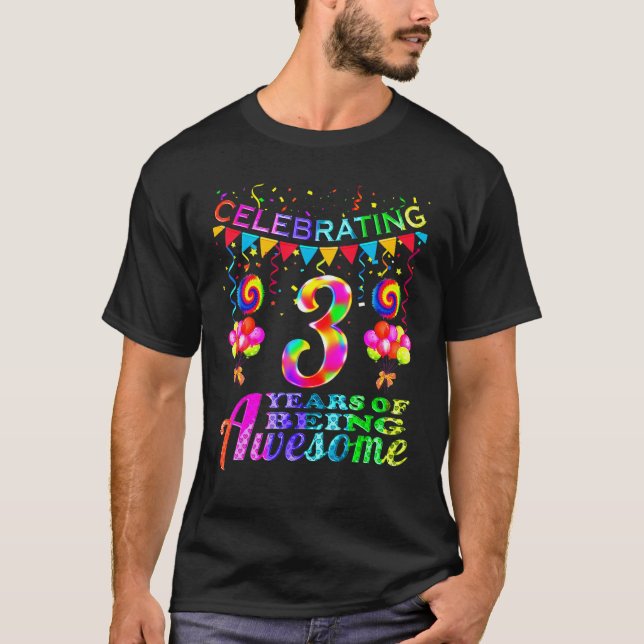T-shirt 3 ans d'être génial 3 ans 3e anniversaire (Devant)
