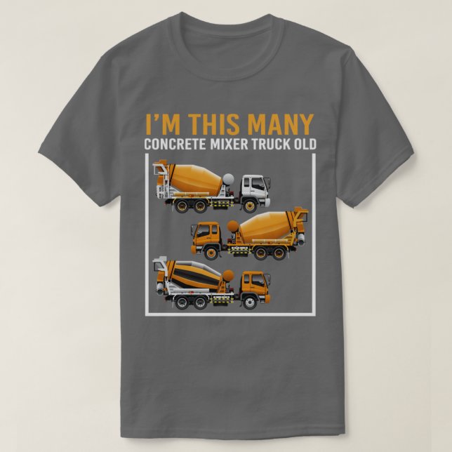 T-shirt 3 ans Im This Many Concret Mixer Truck 3e B (Design devant)